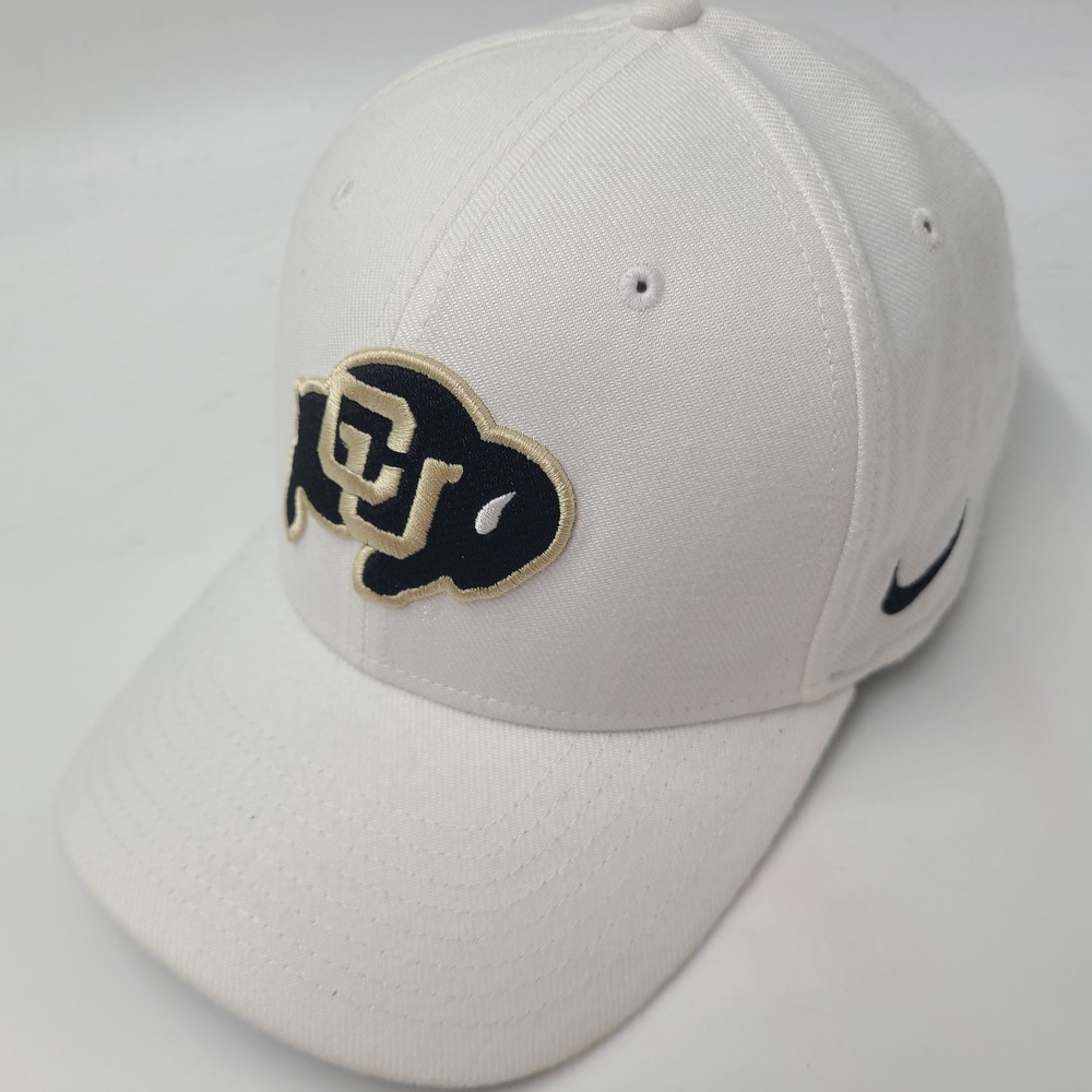 Colorado Buffaloes Hat Fitted M-L Nike White Black Gold NCAA Classic99 Dri-Fit